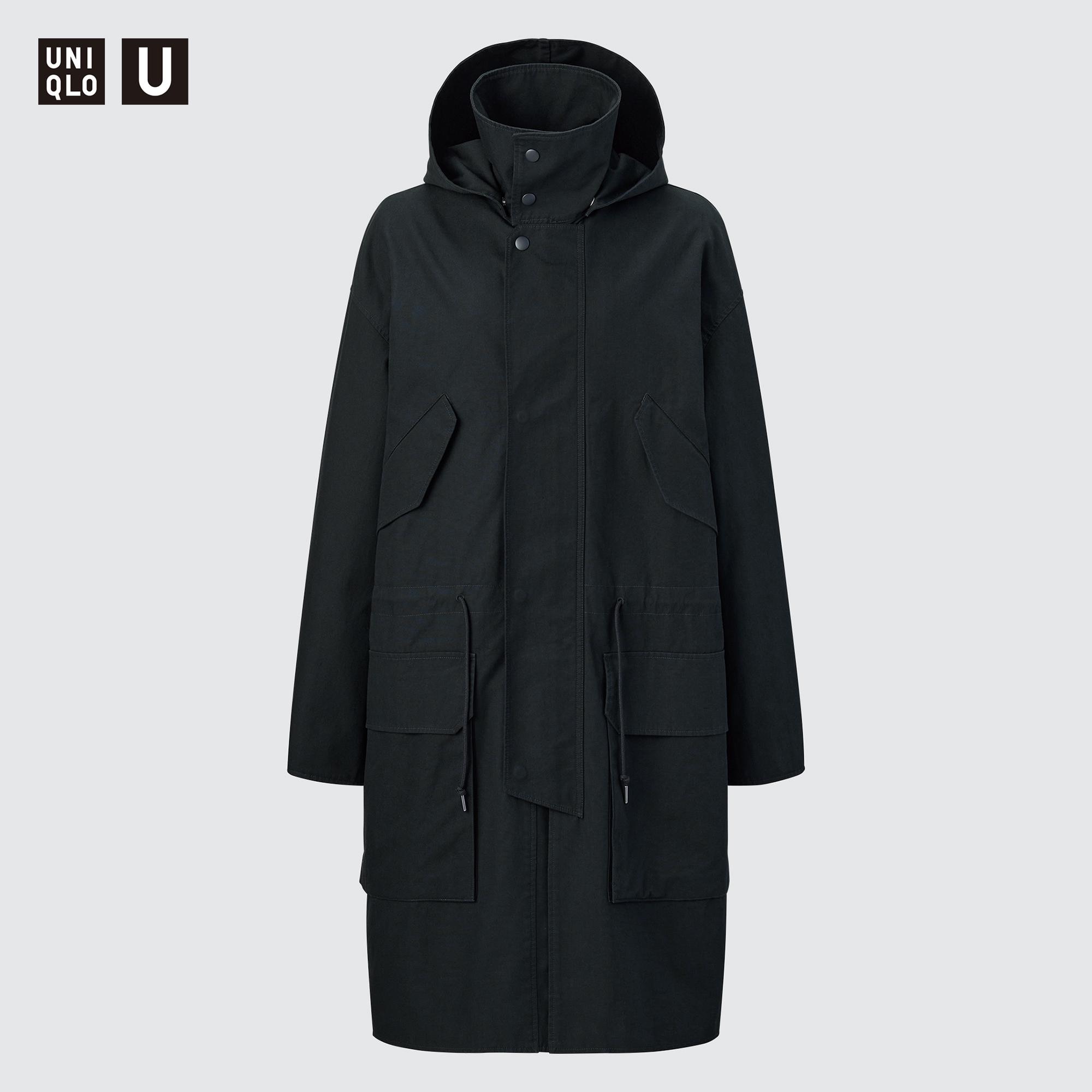 ✨未使用✨UNIQLO ユニクロU フーデッドコート ブラック M-