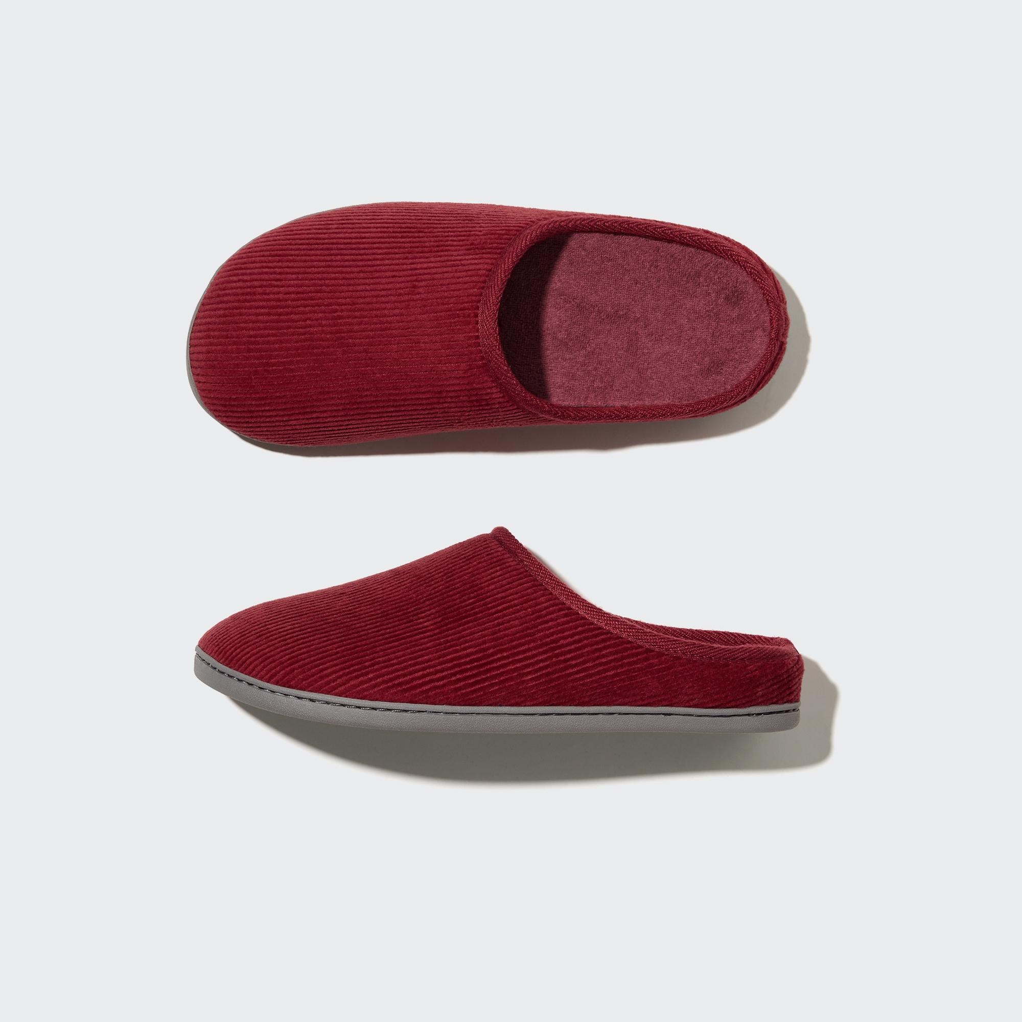 Corduroy Washable Room Shoes (Rubber Sole)