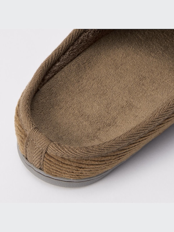 Corduroy Washable Room Shoes (Rubber Sole)
