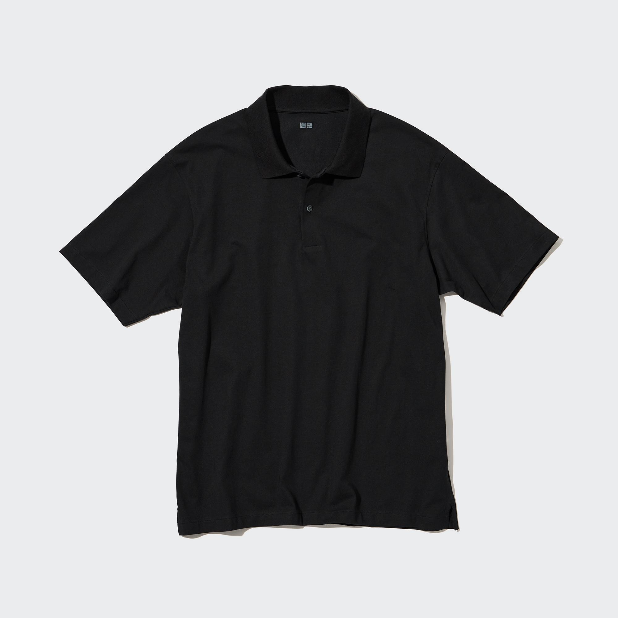 Uniqlo Airism Polo Shirt Black Mens Fashion Tops  Sets Tshirts  Polo  Shirts on Carousell
