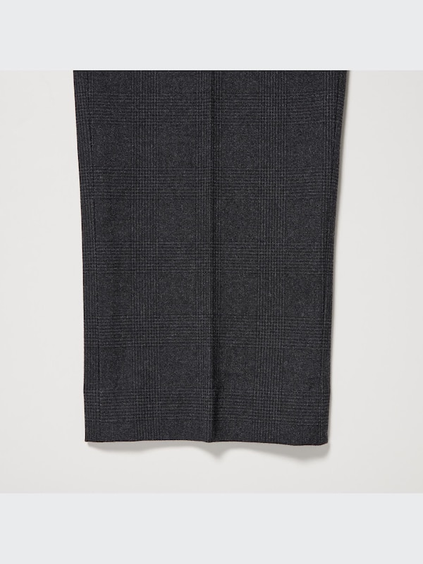 ヒートテックスマートスリムフィットパンツ（グレンチェック・丈短め76cm）