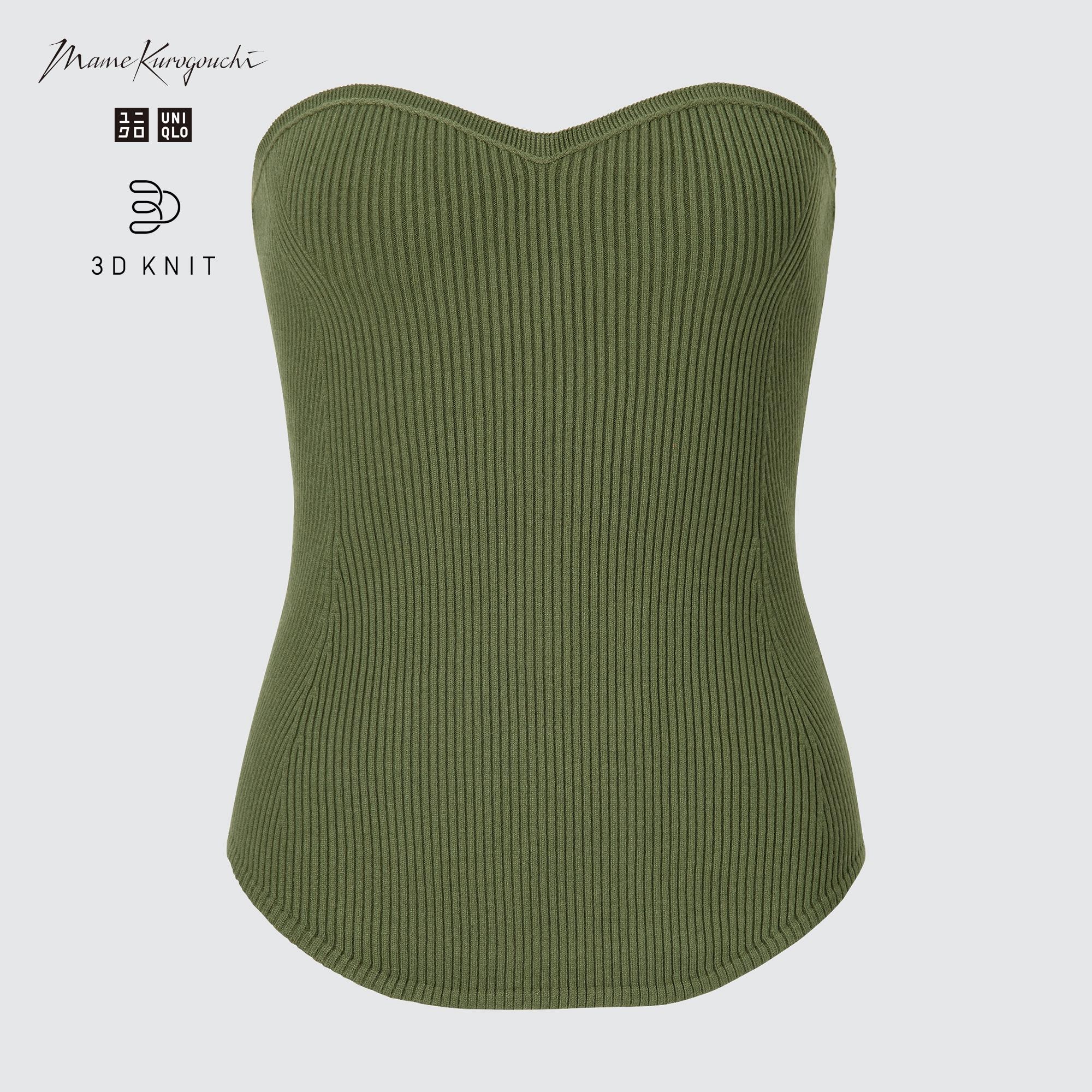 WOMEN'S MAME KUROGOUCHI 3D KNIT SOUFFLE YARN RIBBED BUSTIER 