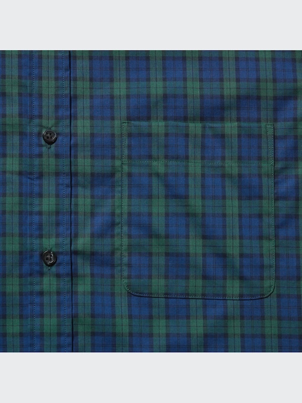 Kemeja Extra Fine Cotton Broadcloth Kotak