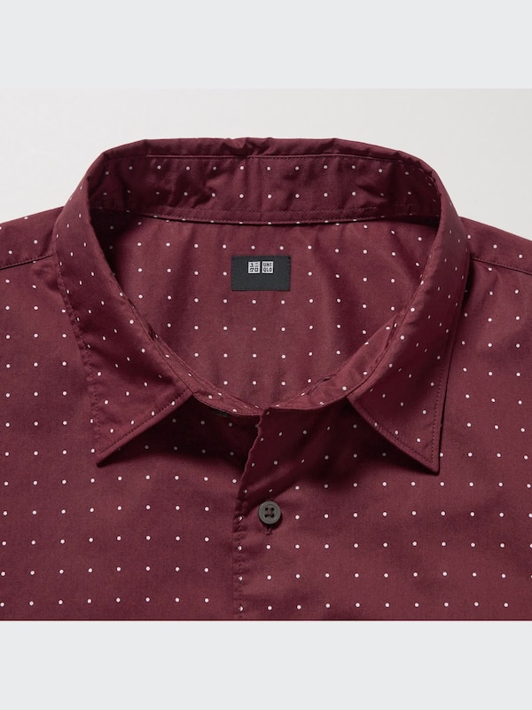 Kemeja Broadcloth Extra Fine Cotton Motif Lengan Pendek