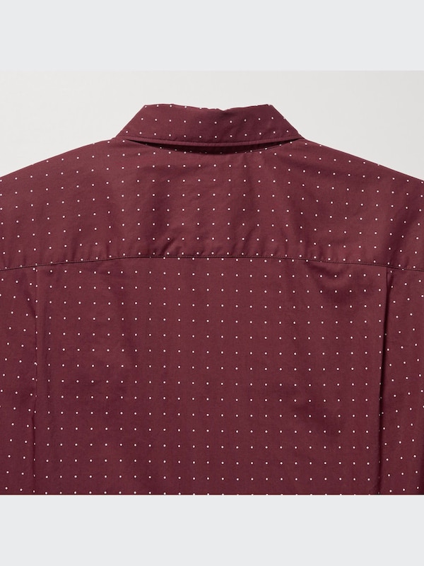 Kemeja Broadcloth Extra Fine Cotton Motif Lengan Pendek