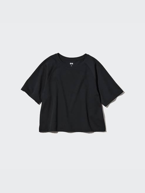 WOMEN'S DRY-EX CREW NECK SHORT SLEEVE CROPPED T-SHIRT UNIQLO PH