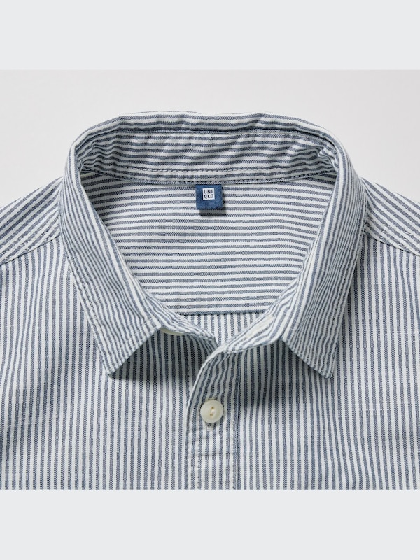 Kemeja Garis Lengan Pendek