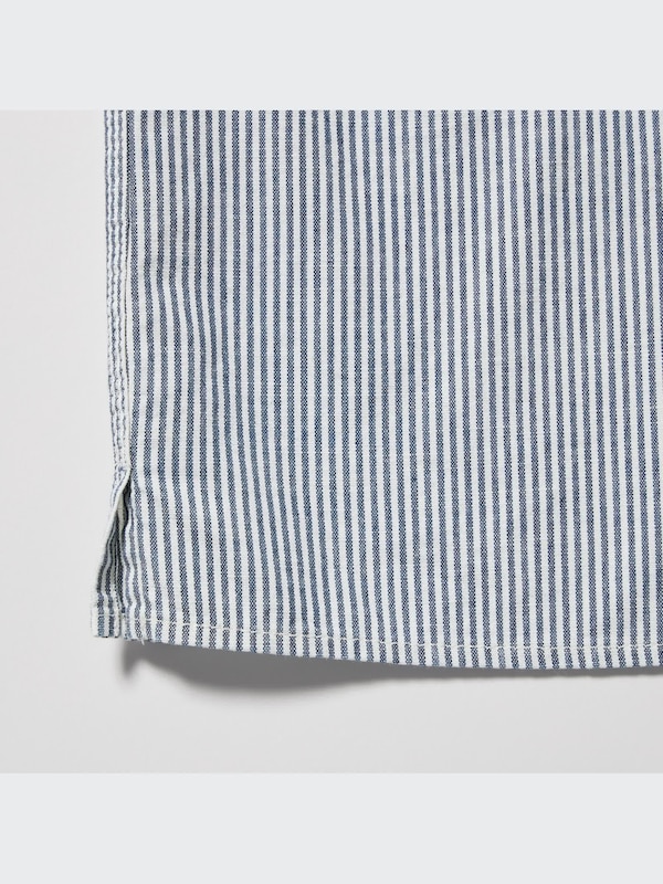 Kemeja Garis Lengan Pendek