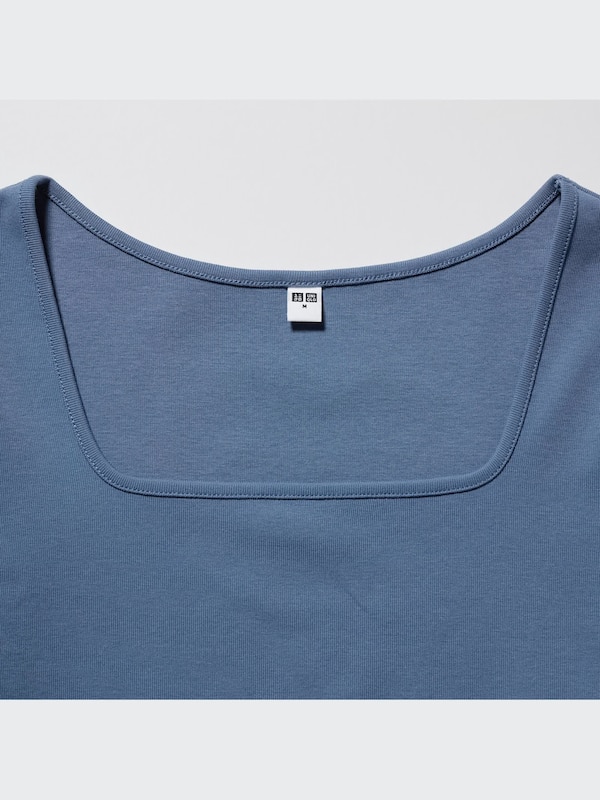 Square Neck Cropped Short Sleeve T-Shirt