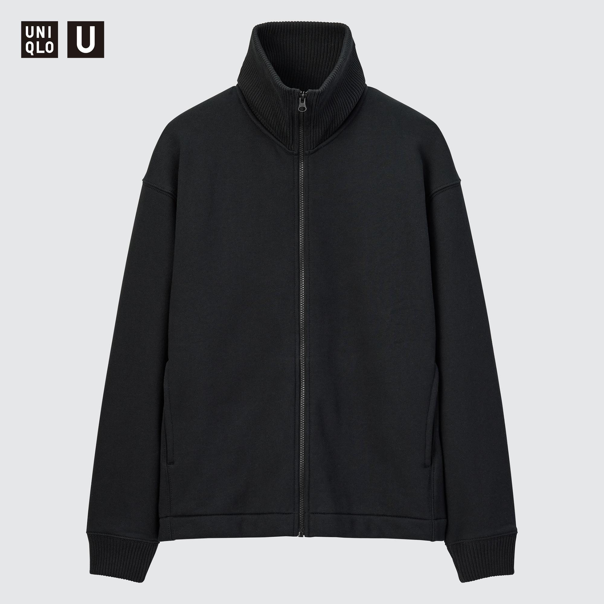 Uniqlou ユニクロU ボアスウェットトラックジャケット M ブラック