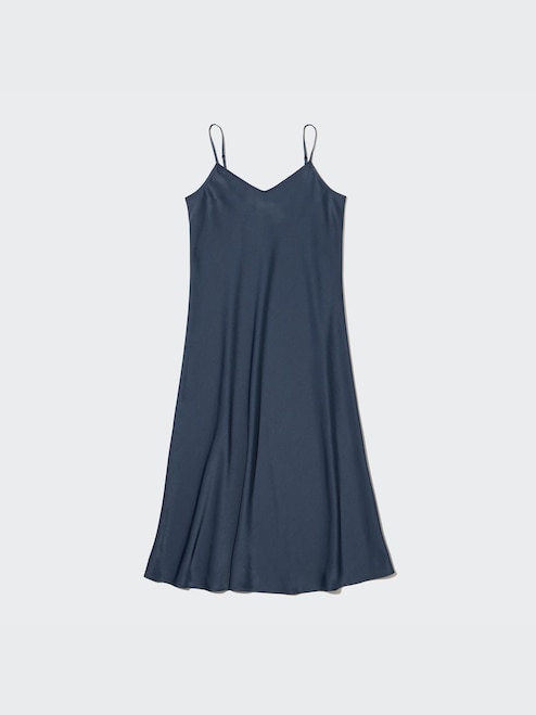WOMEN'S SATIN V NECK CAMISOLE DRESS UNIQLO SG