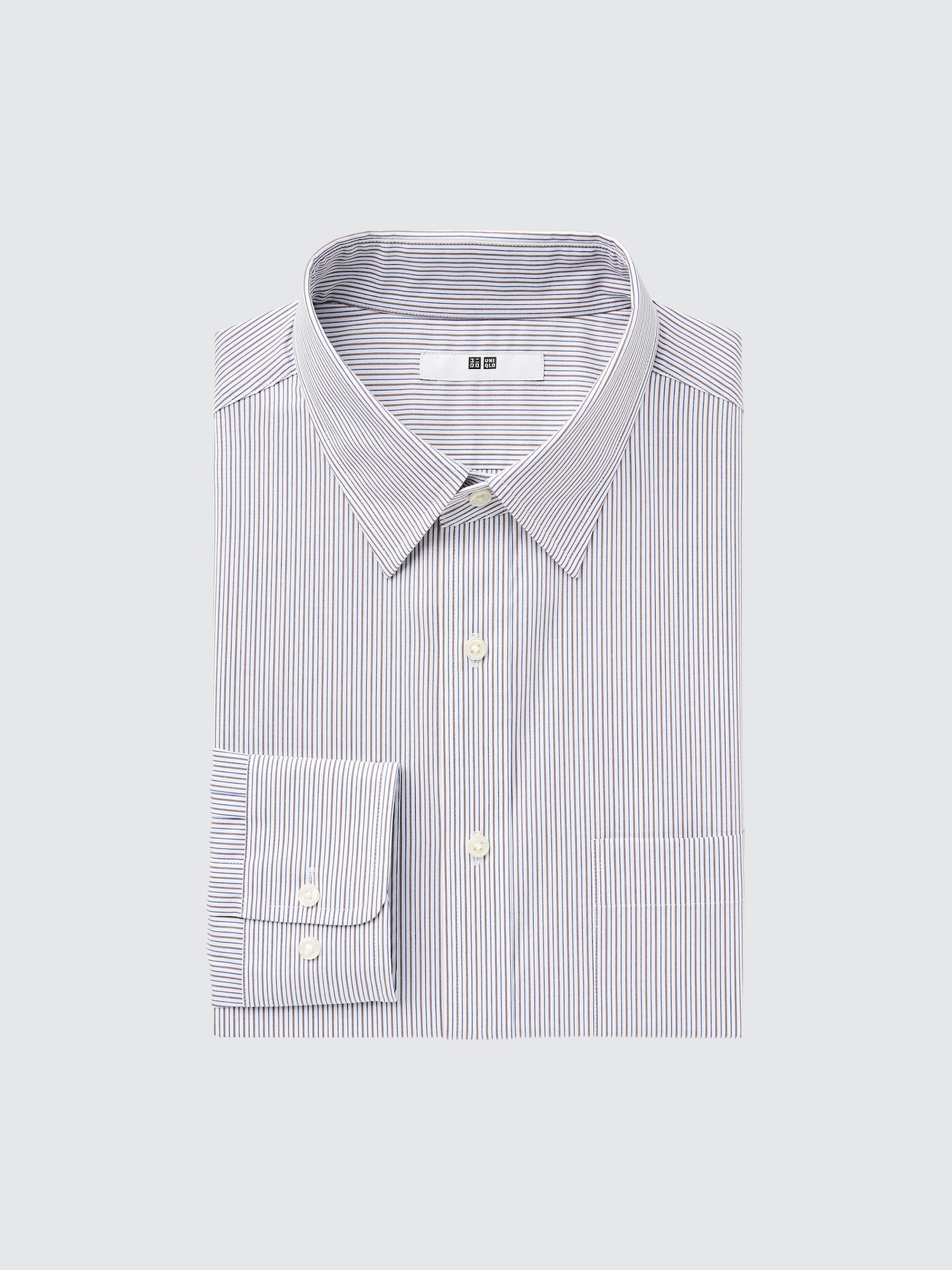 ままま ユニクロ公式 | ファインクロスストライプシャツ（レギュラー・長袖