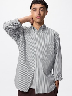 ブロードシャツ/ストライプ/ボタンダウン