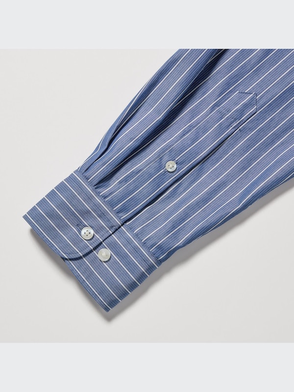 エクストラファイン  コットンブロードストライプシャツ（レギュラー・長袖）