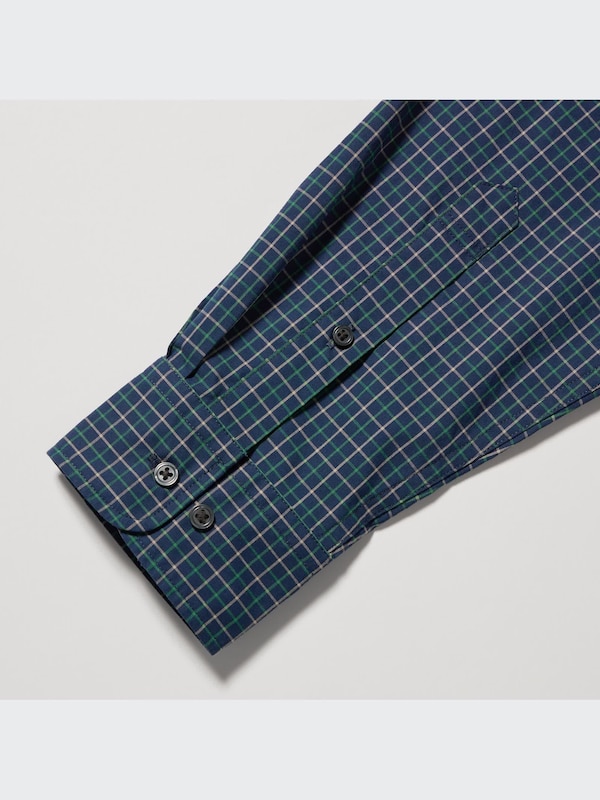 Kemeja Extra Fine Cotton Broadcloth Kotak