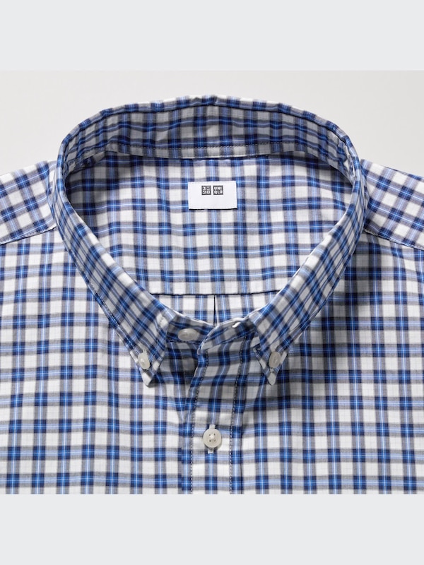 エクストラファインコットンブロードチェックシャツ（ボタンダウンカラー・長袖）