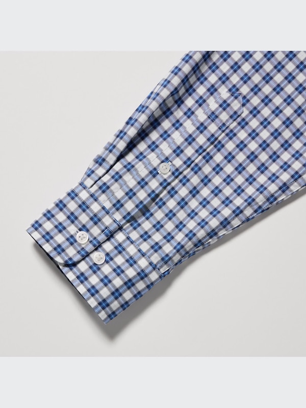 エクストラファインコットンブロードチェックシャツ（ボタンダウンカラー・長袖）