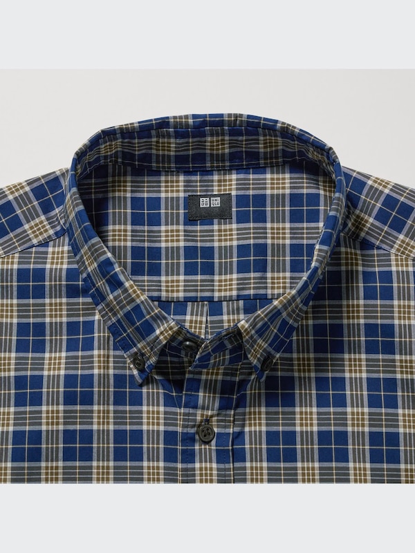 エクストラファインコットンブロードチェックシャツ（ボタンダウンカラー・長袖）