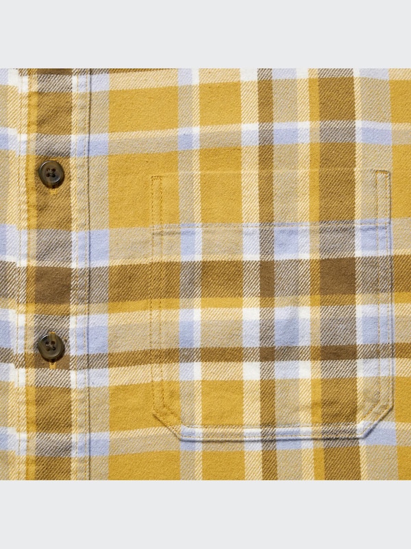 フランネルチェックシャツ（レギュラーカラー･長袖）