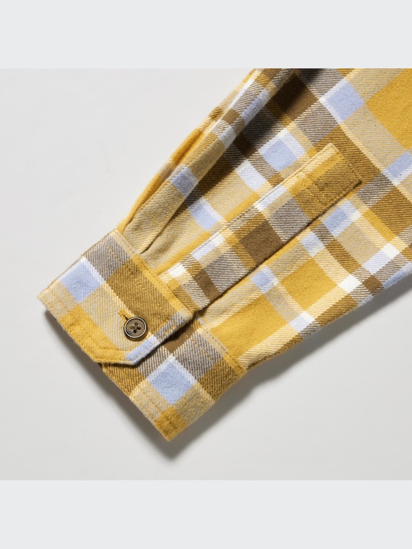 フランネルチェックシャツ（レギュラーカラー･長袖）