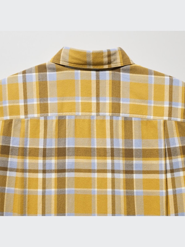 フランネルチェックシャツ（レギュラーカラー･長袖）