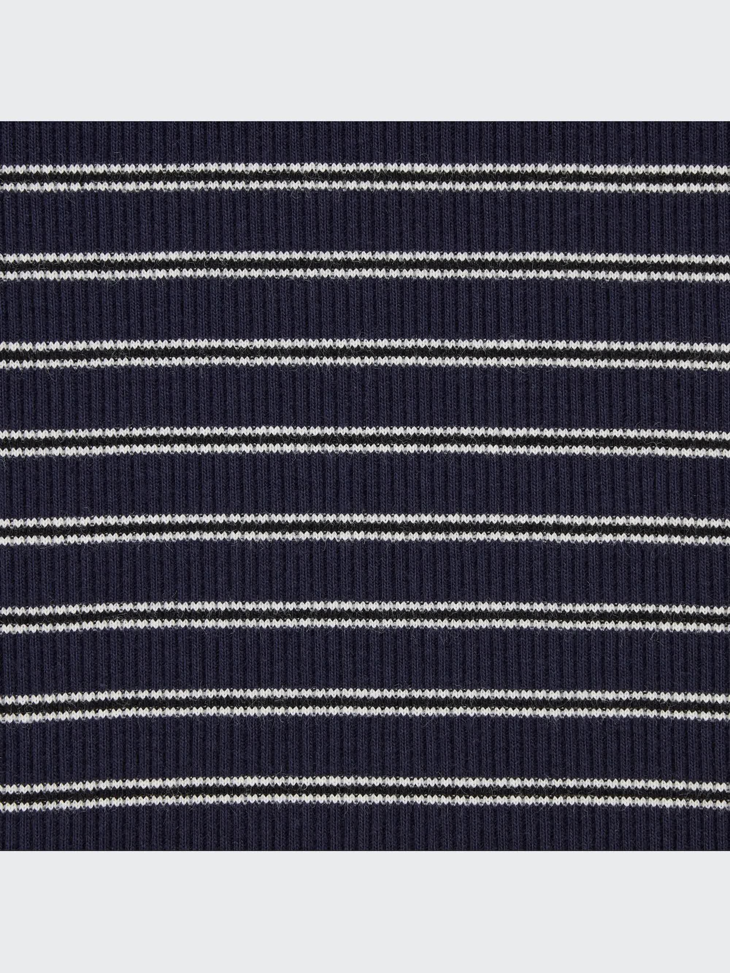 ユニクロ公式 | リブボーダークルーネックT（5分袖）