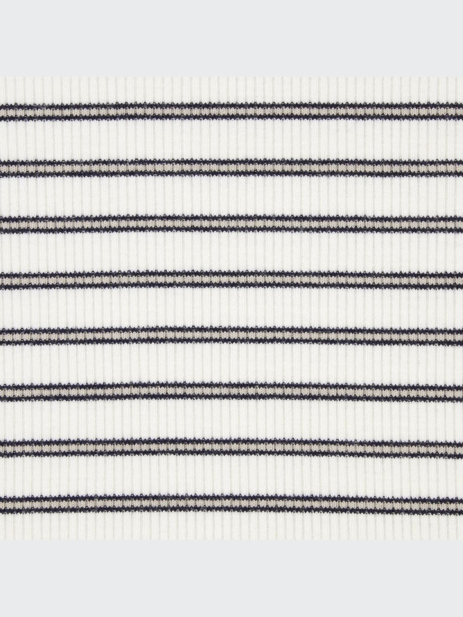 ユニクロ公式 | リブボーダークルーネックT（5分袖）