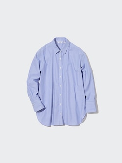 ユニクロ公式 | コットンストライプシャツ（長袖） 