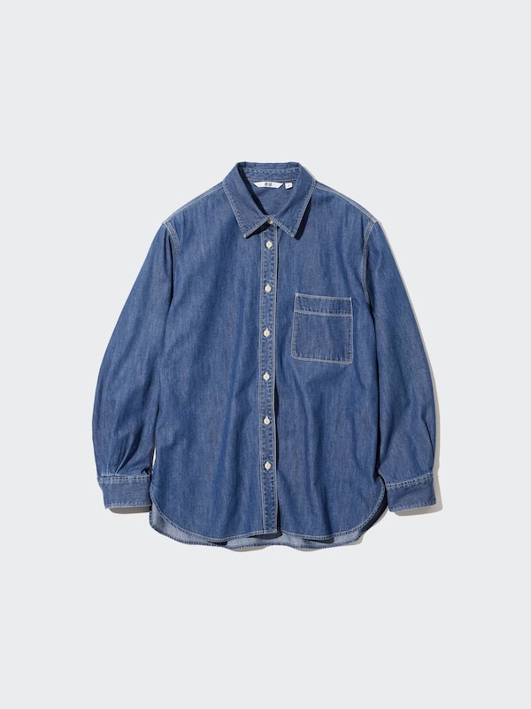 Kemeja Denim Lengan Panjang