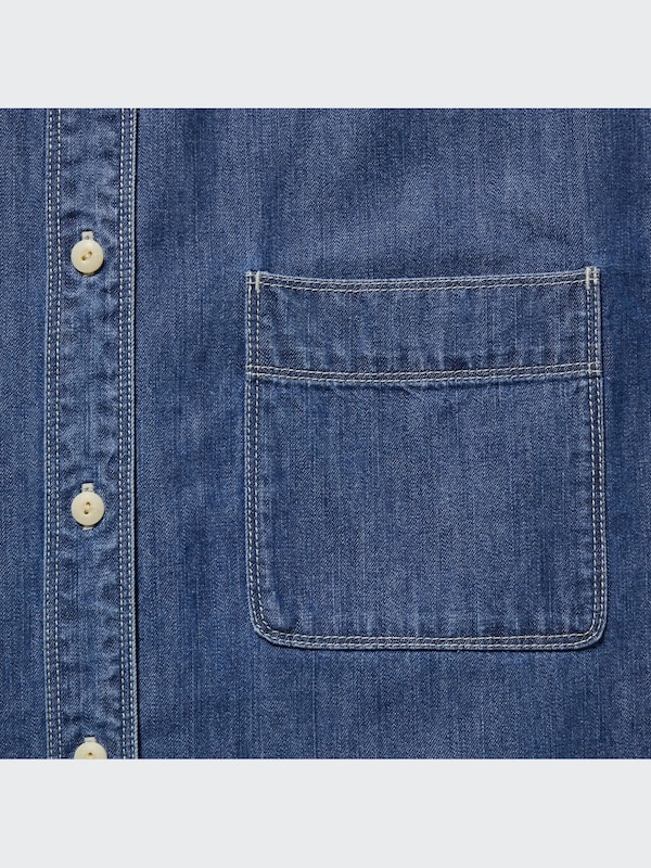 Kemeja Denim Lengan Panjang