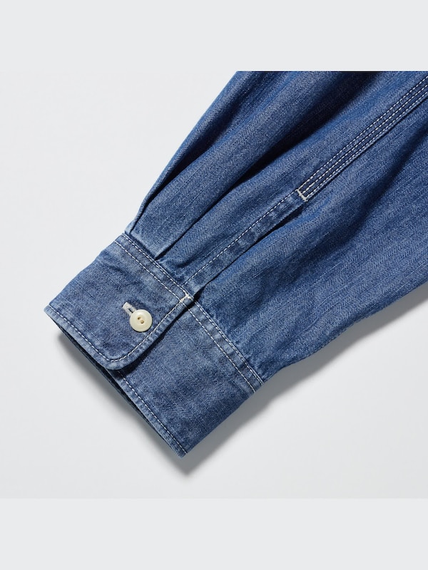 Kemeja Denim Lengan Panjang