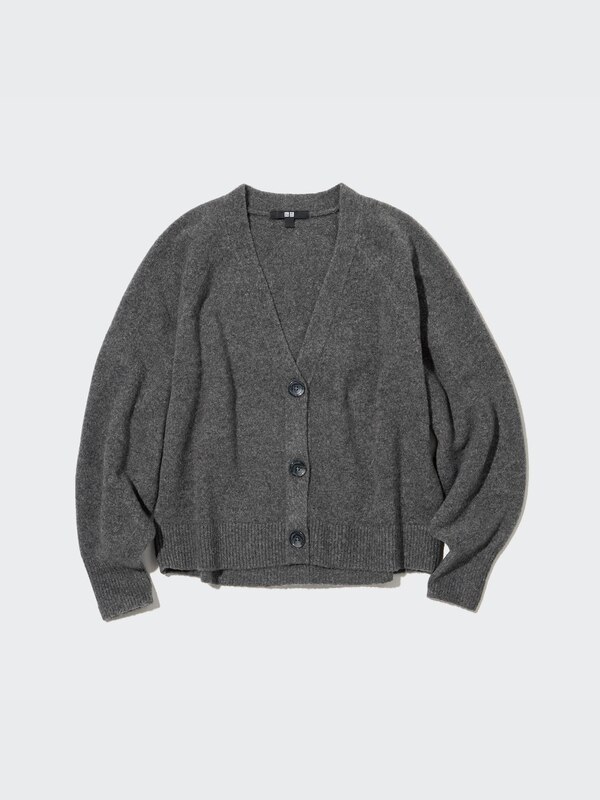 Light Souffle Yarn Long Sleeve Short Cardigan