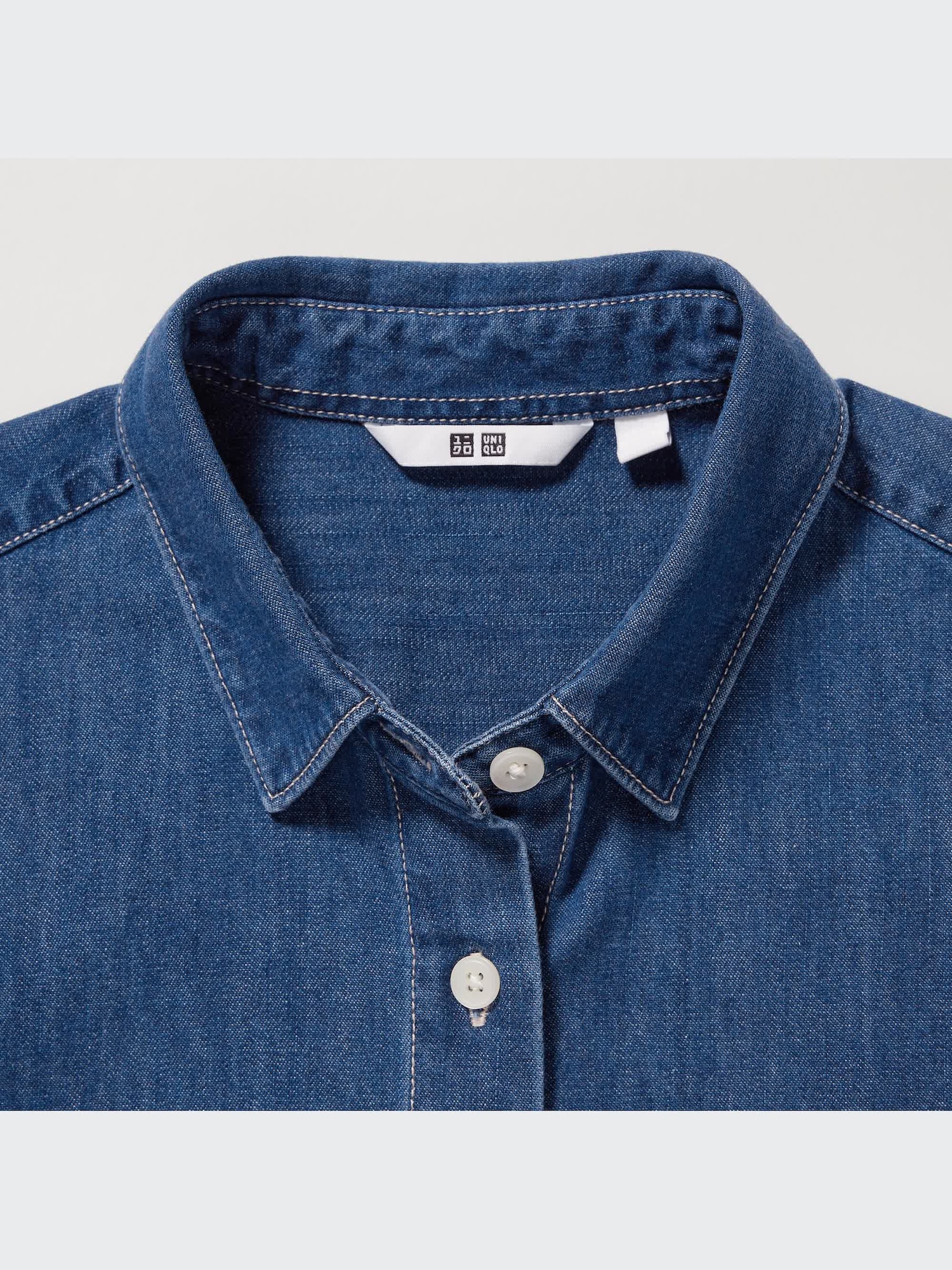uniqlo denim long sleeve shirt dress Women's Denim A Line Long Sleeve Shirt Dress