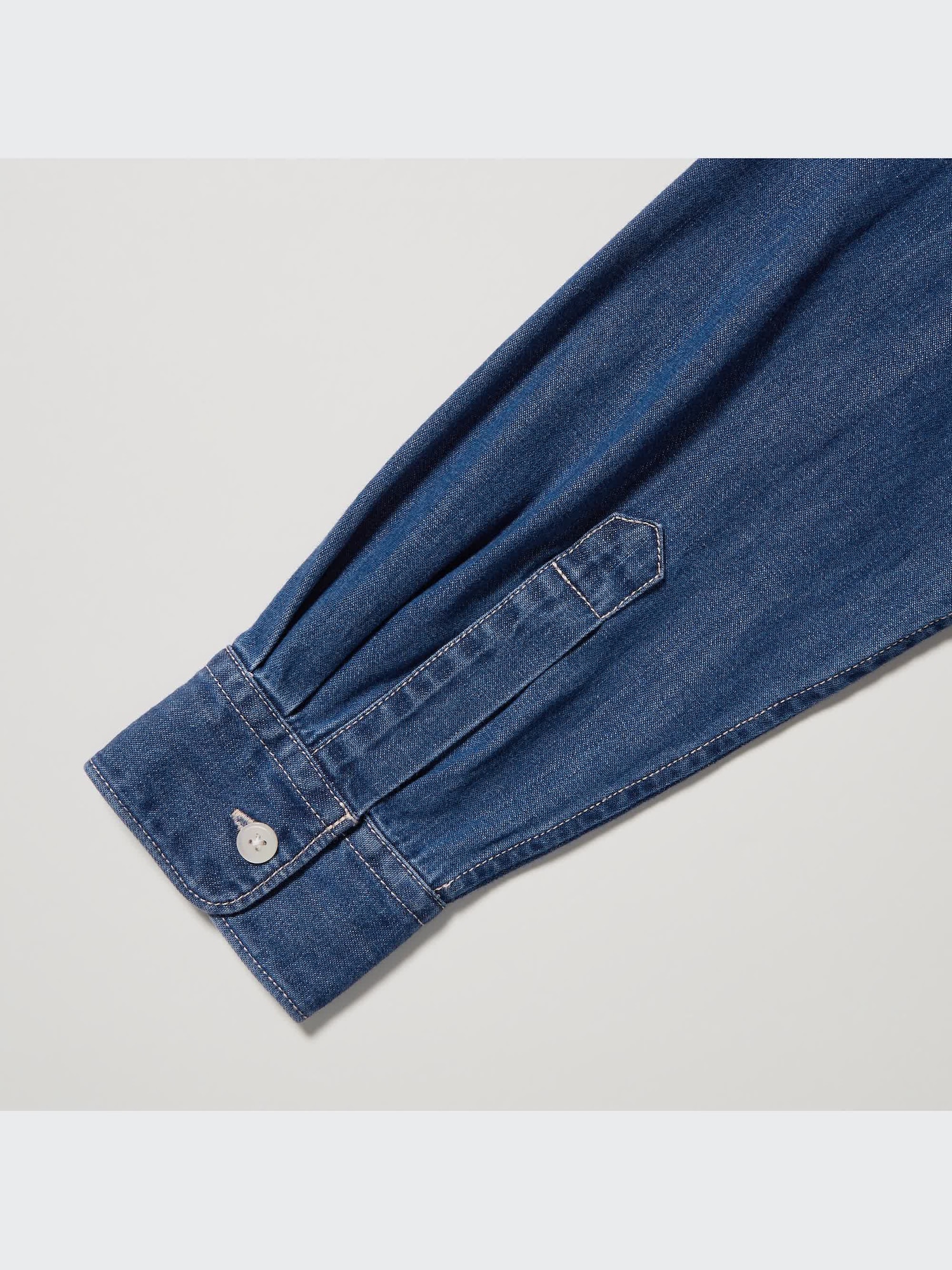uniqlo denim long sleeve shirt dress Women's Denim Long-Sleeve Dress