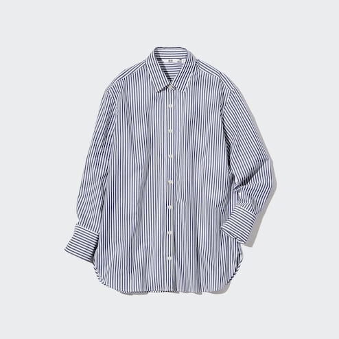 uniqlo striped long sleeve shirt