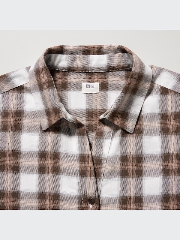 ソフトブラッシュドチ  ェックシャツ（長袖）