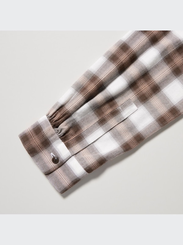 ソフトブラッシュドチェックシャツ（長袖）