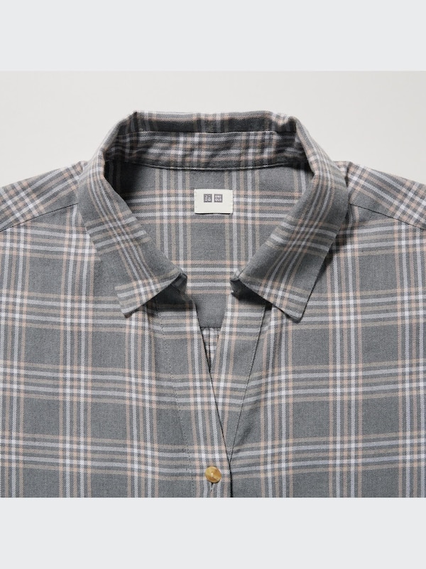 ソフトブラッシュドチェックシャツ（長袖）