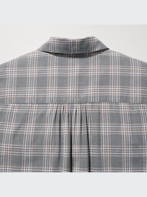 ソフトブラッシュドチェックシャツ（長袖）