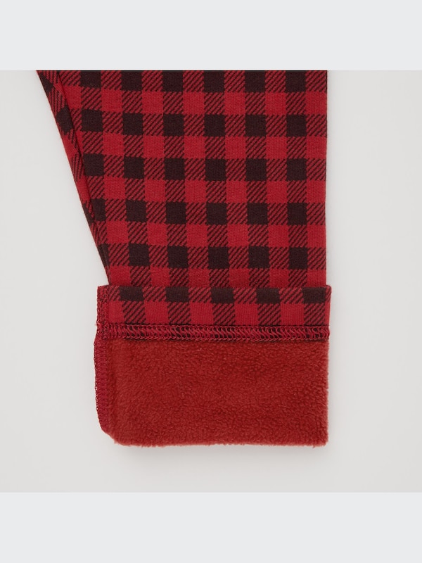 フリースレギンス（チェック・10分丈）