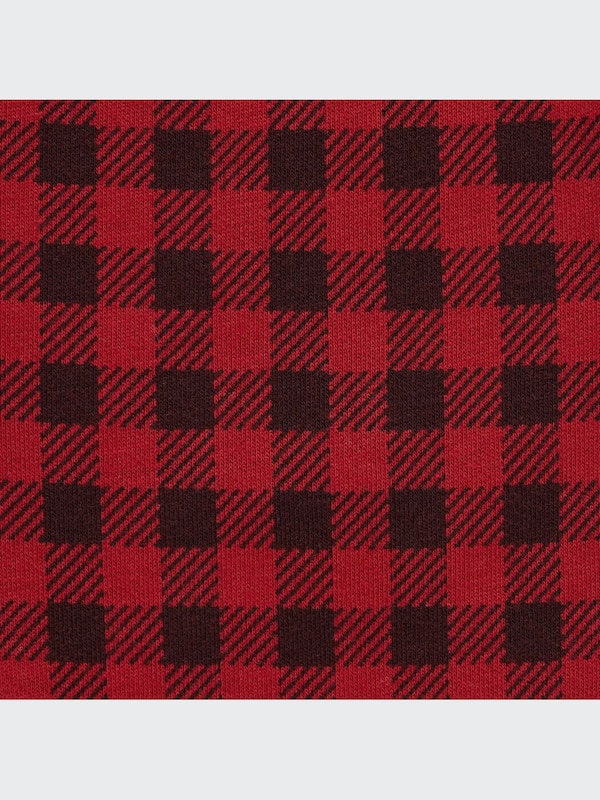 フリースレギンス（チェック・10分丈）