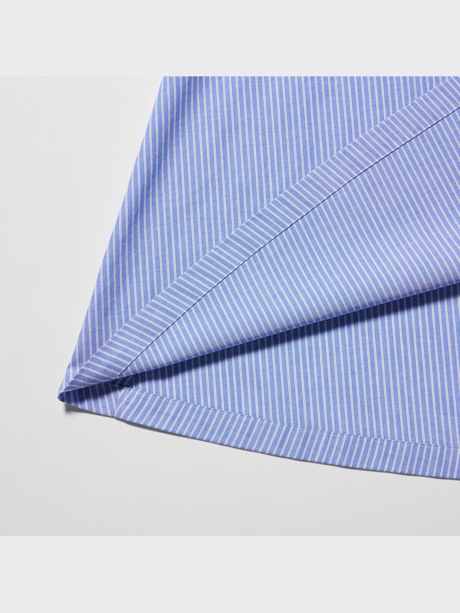 ユニクロ公式 | ストライプコットンAラインシャツワンピース（長袖・丈