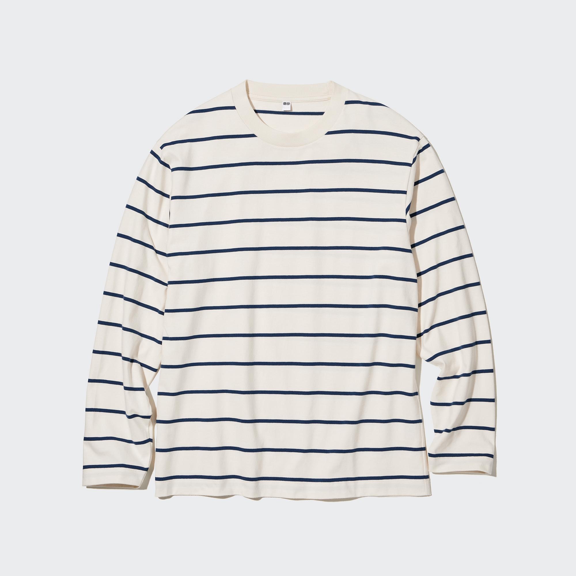 UNIQLO ボーダーT（長袖）オフホワイトXLサイズ 【再入荷！】 - Tシャツ