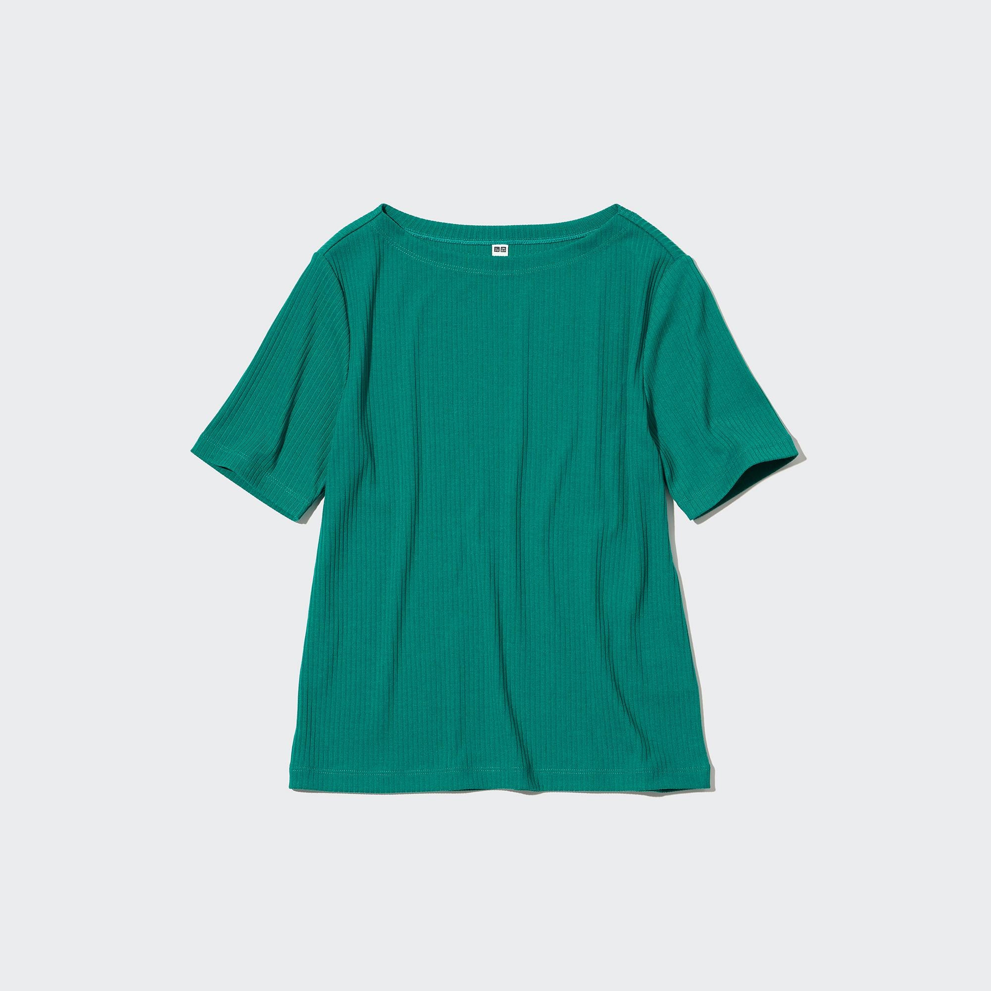 Uniqlo ribbed high clearance neck half sleeve