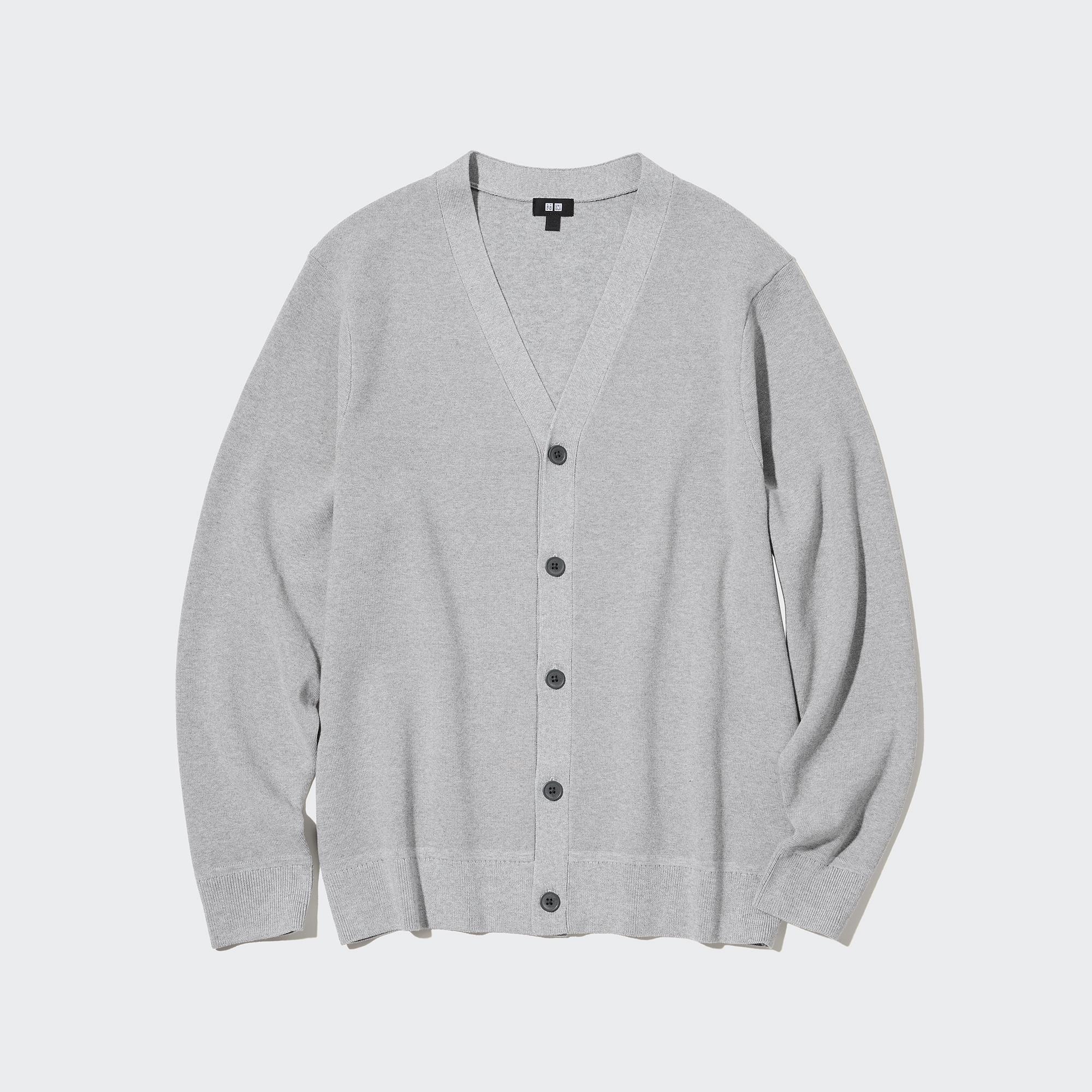 UNIQLO ユニクロ コットン カーディガン グレー xs - カーディガン