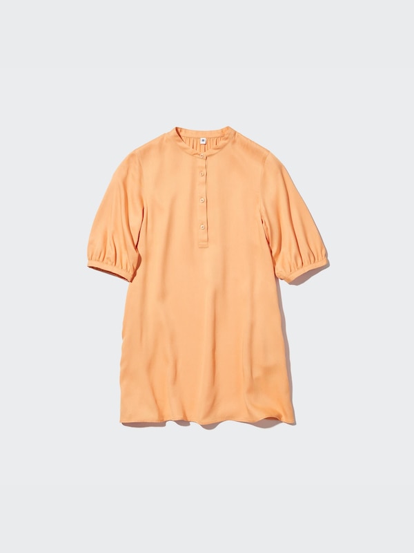 GIRLS Gaun Rayon Lengan 3/4