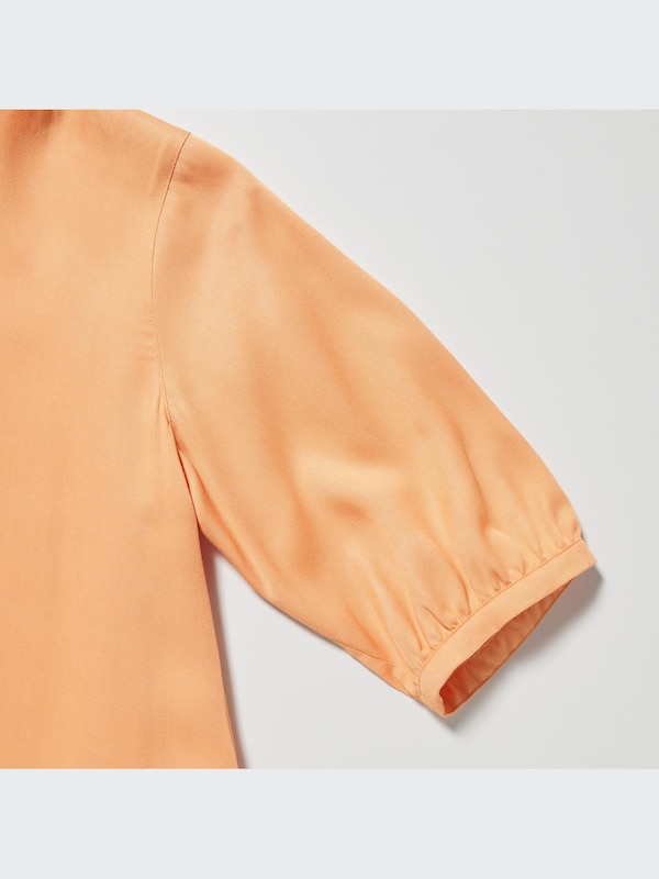 GIRLS Gaun Rayon Lengan 3/4