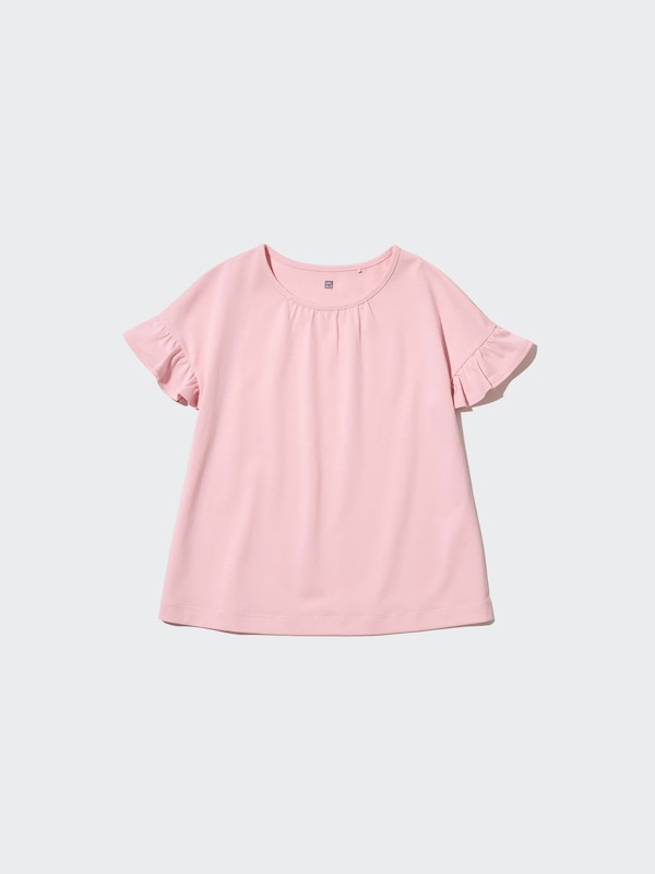 GIRLS エアリズムコットンフリルTシャツ（半袖）