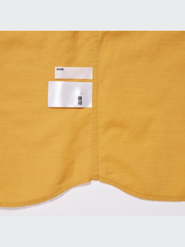 Kemeja Katun Linen Kerah Tegak