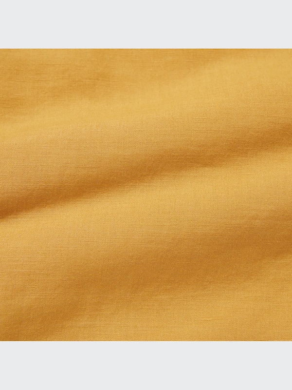 Kemeja Katun Linen Kerah Tegak